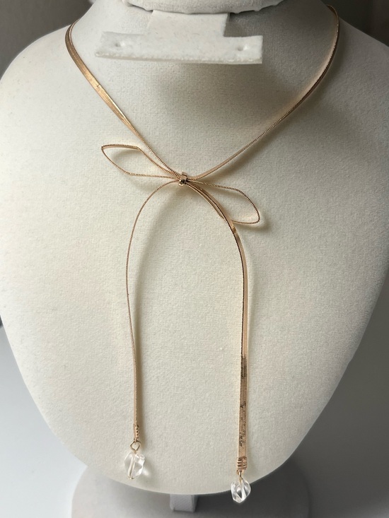 Lucky Brand Jewelry - NWT Lucky Brand Gold Tone Bow Necklace